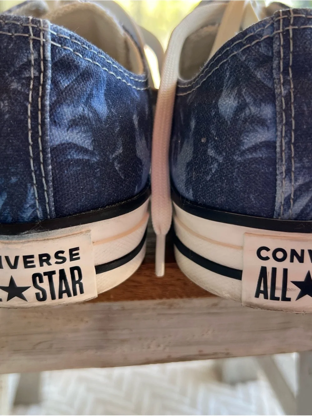 Converse Low Top Sneakers - Blue Tie-Dye with White Accents